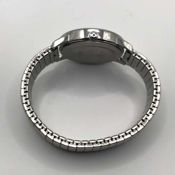 Timex Watch Easy Read Speidel Stainless Stretch Band Day Date Mens New Battery - Picture 4 of 11